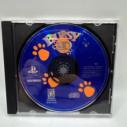 Bubsy 3D (Sony PlayStation 1, 1997) PS1 Disc Only Tested & Works