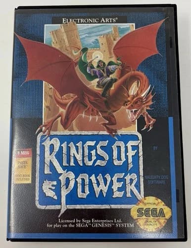 Rings of Power (Sega Genesis) CIB Complete Authentic W/ Reg Card AND MAP RARE