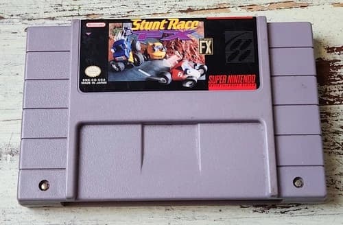 Stunt Race FX SNES Tested Authentic USA Super Nintendo Cart Super FX Game