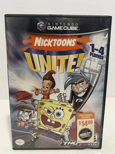 Nicktoons Unite (Nintendo GameCube, 2005) Complete In Box, Tested & Working