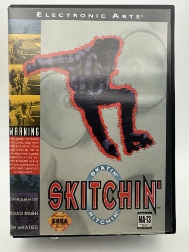 Skitchin' (Sega Genesis, 1993) CIB | Complete | Posters | Tested
