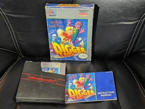 Digger T. Rock: The Legend of the Lost City NES Nintendo Complete CIB