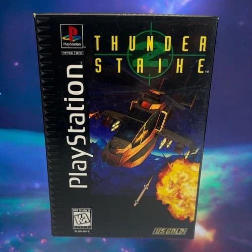 Thunderstrike 2 Sony PlayStation 1 PS1 1995 Longbox CIB Complete Video Game Vtg