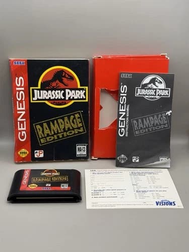 Jurassic Park: Rampage Edition (Sega Genesis, 1994) Complete - CIB - Authentic