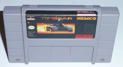 Top Gear (Super Nintendo SNES Authentic Game) Cleaned Tested Working