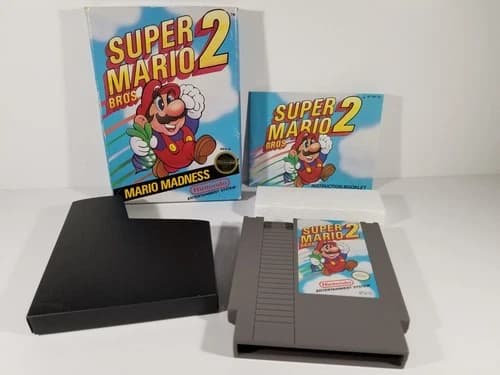 ¤ Super Mario Bros. 2 ¤ Game Complete W/ Box Manual Nintendo NES Authentic
