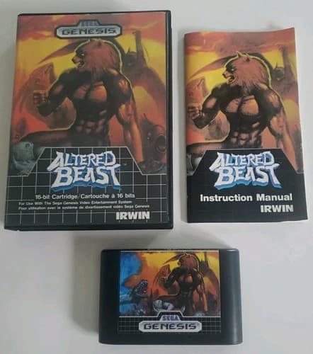 Altered Beast (Sega Genesis, 1989) CIB Tested With Manual Complete In Box Clean