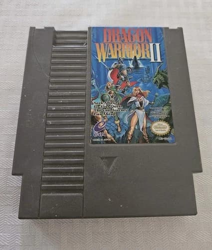 Authentic Dragon Warrior II 2 Nintendo NES Game Cartridge Only Tested Cracked