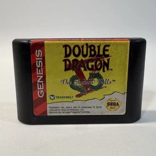 Double Dragon V The Shadow Falls Sega Genesis Video Game Cartridge Beat Em Up