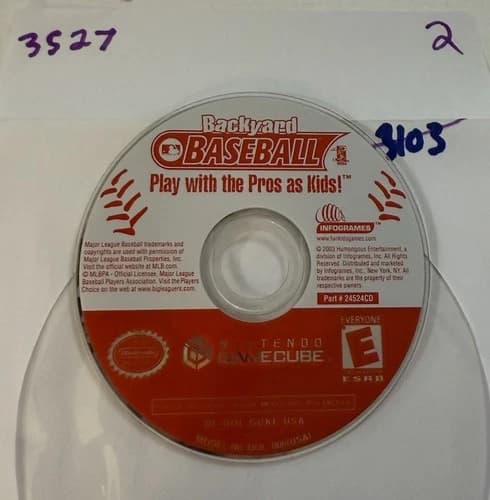 Backyard Baseball Nintendo GameCube Disc Only No Track #3527