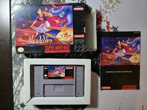 Disney's Aladdin SNES CIB Box, Cart, Manual