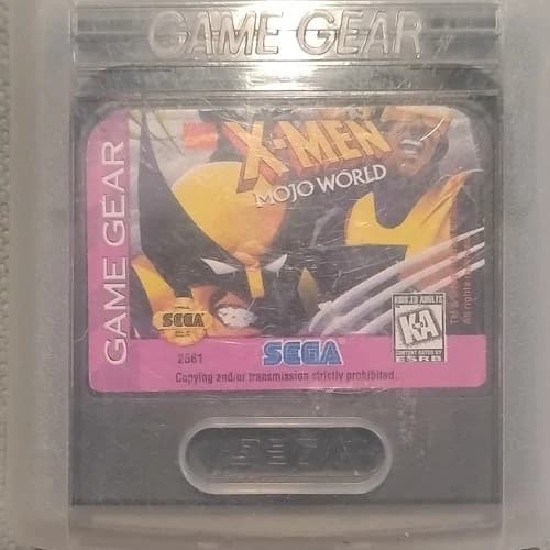 X-Men: Mojo World Sega Game Gear Game by SEGA, KA Rated, X-Men Series