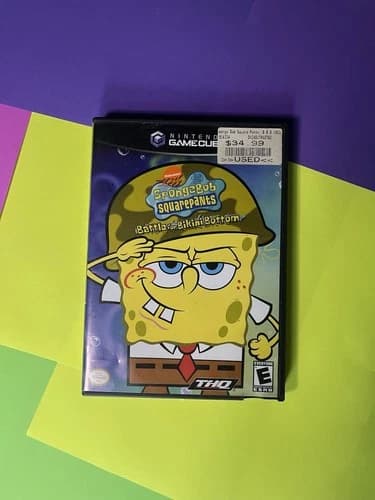 THQ SpongeBob SquarePants: Battle for Bikini Bottom Nintendo GameCube CIB TESTED
