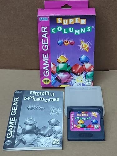 SUPER COLUMNS Sega Game Gear CIB Complete Box Manual Cart Case EXCELLENT SHAPE!