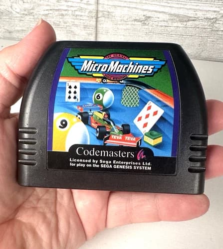 Micro Machines Sega Genesis 1993 Game Cartridge Tested