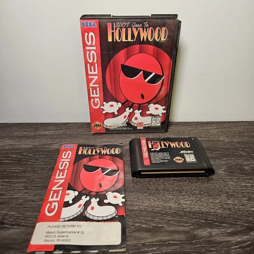 Spot Goes To Hollywood (SEGA Genesis) Tested & Working CIB complete with Manual.