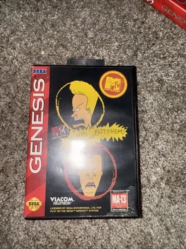 MTV's Beavis and Butt-Head (Sega Genesis) Complete W/manual Tested