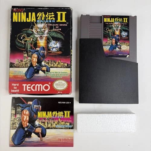 Ninja Gaiden 2 II: The Dark Sword of Chaos Nintendo NES Complete CIB