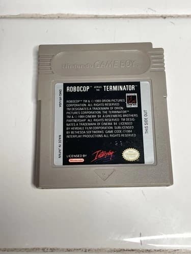 RoboCop vs The Terminator Nintendo Game Boy GB Game Cart Authentic Tested