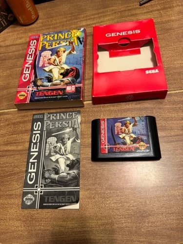 Prince of Persia (Sega Genesis) PoP cardboard CIB complete video game classic