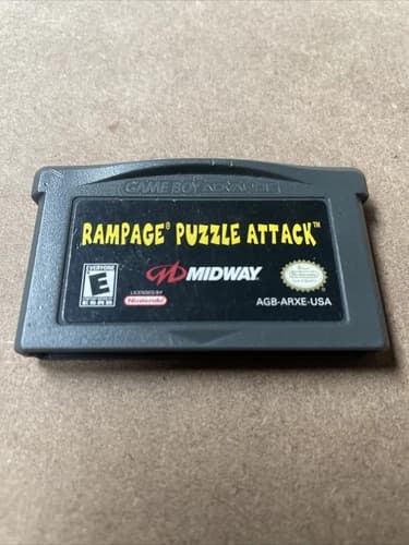 Rampage Puzzle Attack (Nintendo Game Boy Advance, 2001) AUTHENTIC-Cartridge Only