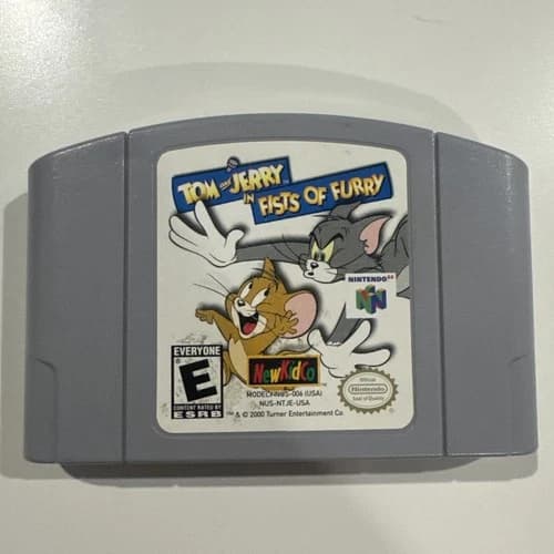 Tom and Jerry Fists of Fury - Nintendo 64 N64 Tested & Working Authentic Good
