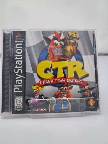 Crash Bandicoot CTR Crash Team Racing PlayStation 1 PS1 1999 Black Label CIB!