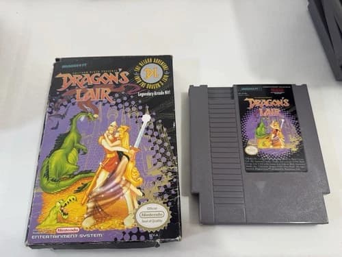 Nes Dragon's Lair w/Box near CIB Nintendo Authentic Tested Working