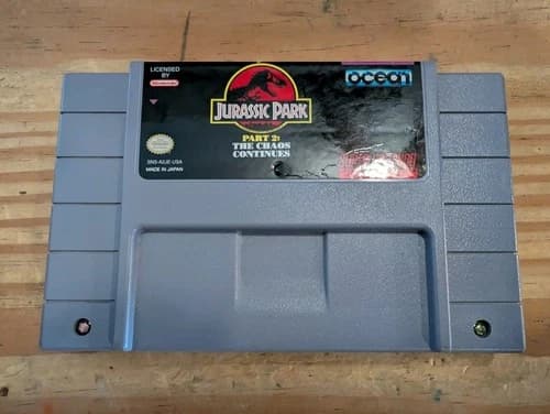 Jurassic Park (Super Nintendo SNES, 1993) Authentic Tested Cartridge Only