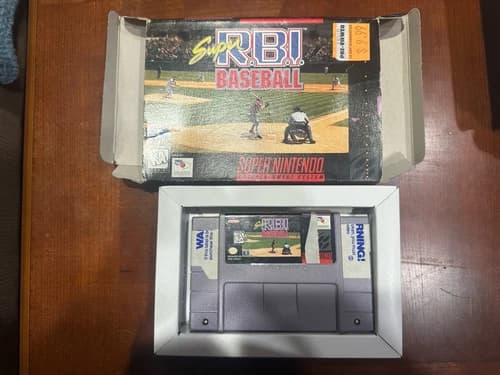 Super RBI Baseball SNES No Manny