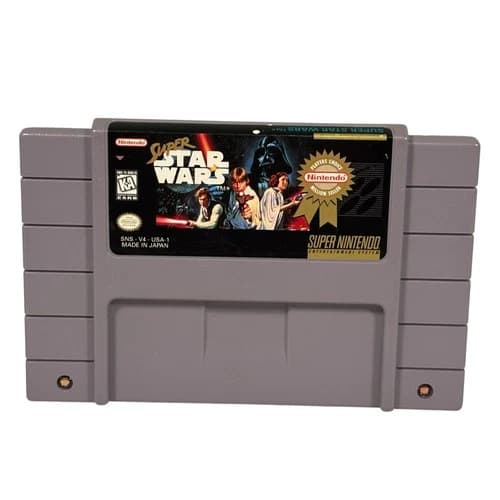Super Nintendo SNES Super StarWars Vintage Video Game Cartridge TESTED WORKS