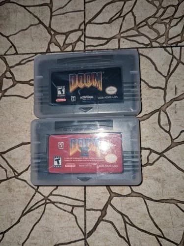 Doom Games I and II 1 2 One Two Game Boy Gameboy Advance GBA Cartridge