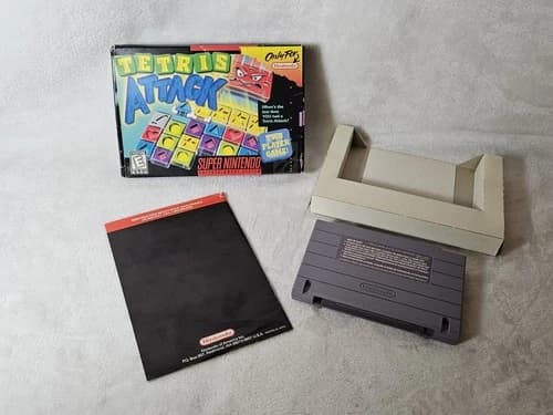 Tetris Attack Super Nintendo SNES Complete w/ Manual (Tested)
