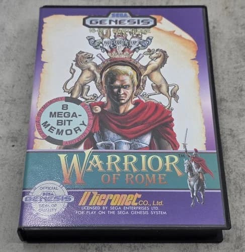 Warrior of Rome for Sega Genesis (1991) - Authentic Complete in Box (CIB)