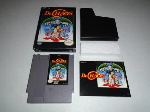 Dr. Chaos by FCI ☆☆ Authentic CIB Complete Nintendo NES game
