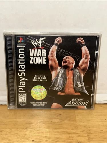 WWF Warzone - (Sony Playstation 1, PS1, 1998) Black Label Complete