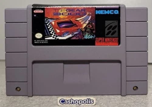 Top Gear 3000 (Super Nintendo SNES, 1995) Authentic - Tested & Working Cartridge