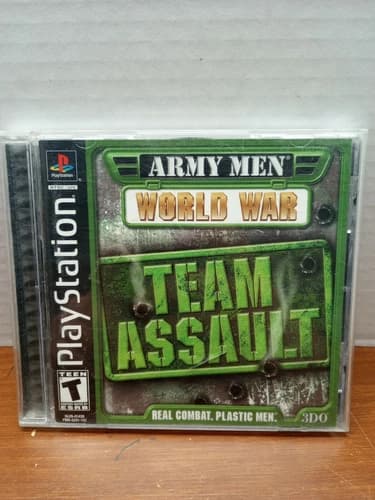 Army Men World War Team Assault (PlayStation 1 PS1 Complete w/ Registration Card