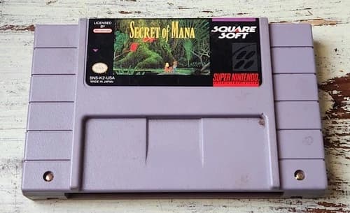 Secret of Mana SNES Tested Authentic USA Super Nintendo Cart Clean Label RPG