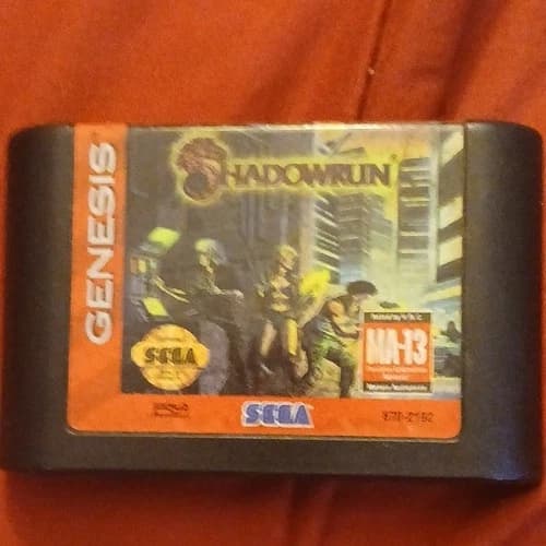 SEGA Shadowrun (Sega Genesis) Game Cartridge Only MA-13