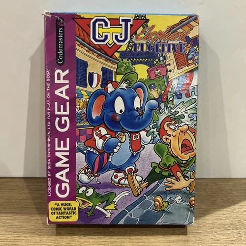 CJ Elephant Fugitive Sega Game Gear Complete in Box Rare