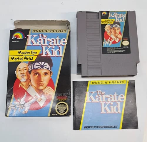 The Karate Kid Complete w/ Box CIB Nintendo Original NES Video Game Boxed