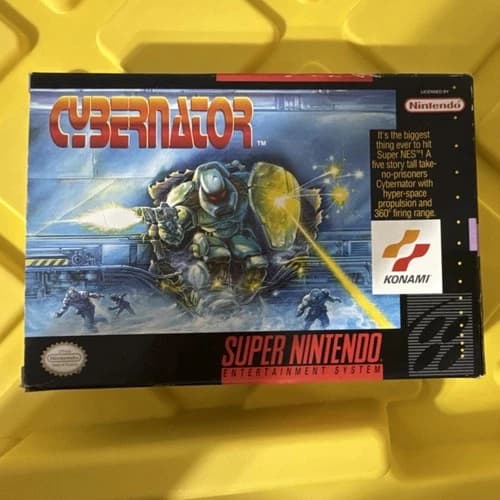 Konami Cybernator Super Nintendo SNES 1993 with Box and Manual