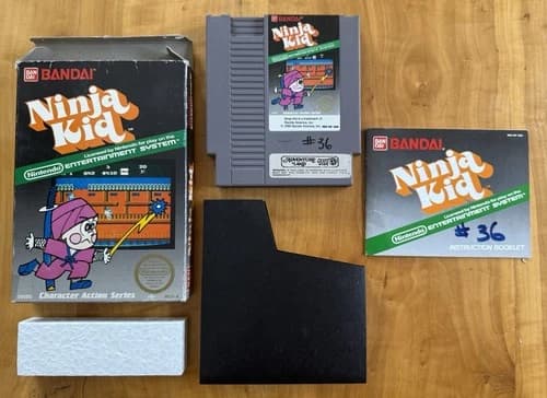 Ninja Kid Complete in Box CIB (Nintendo, NES 1986) Bandai