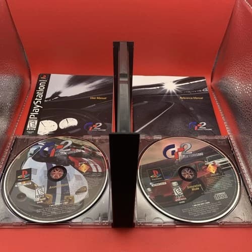 Gran Turismo 2 - Sony PlayStation 1 Complete Cib Discs Near Flawless