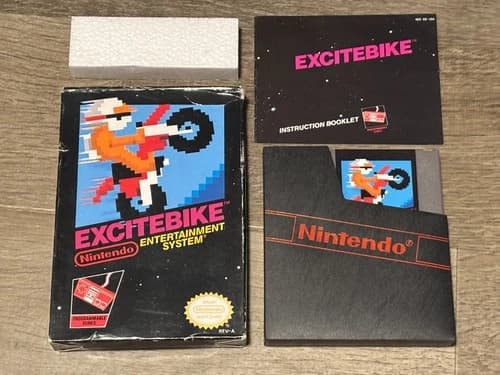 Excitebike Nintendo Nes Complete CIB Authentic Tested Good Shape
