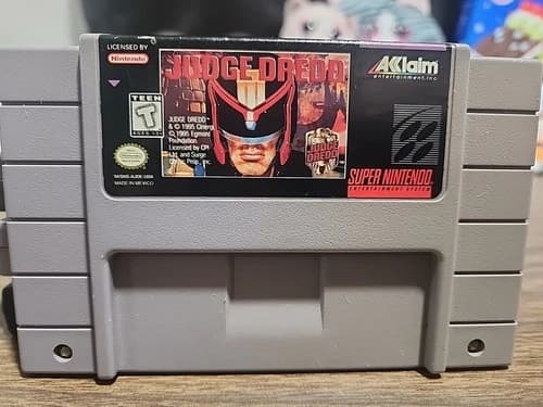 Judge Dredd Super Nintendo SNES 1995 Official Picture Proof Working All Original