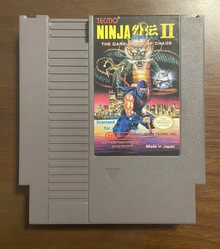 Ninja Gaiden II The Dark Sword of Chaos – NES – Tested – Authentic – Cart Only