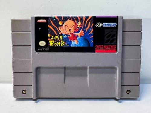 Super Bonk (Super Nintendo SNES, 1994) Authentic. Working.