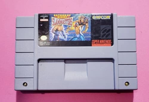 Saturday Night Slam Masters Super Nintendo Authentic Cartridge Tested 🔥